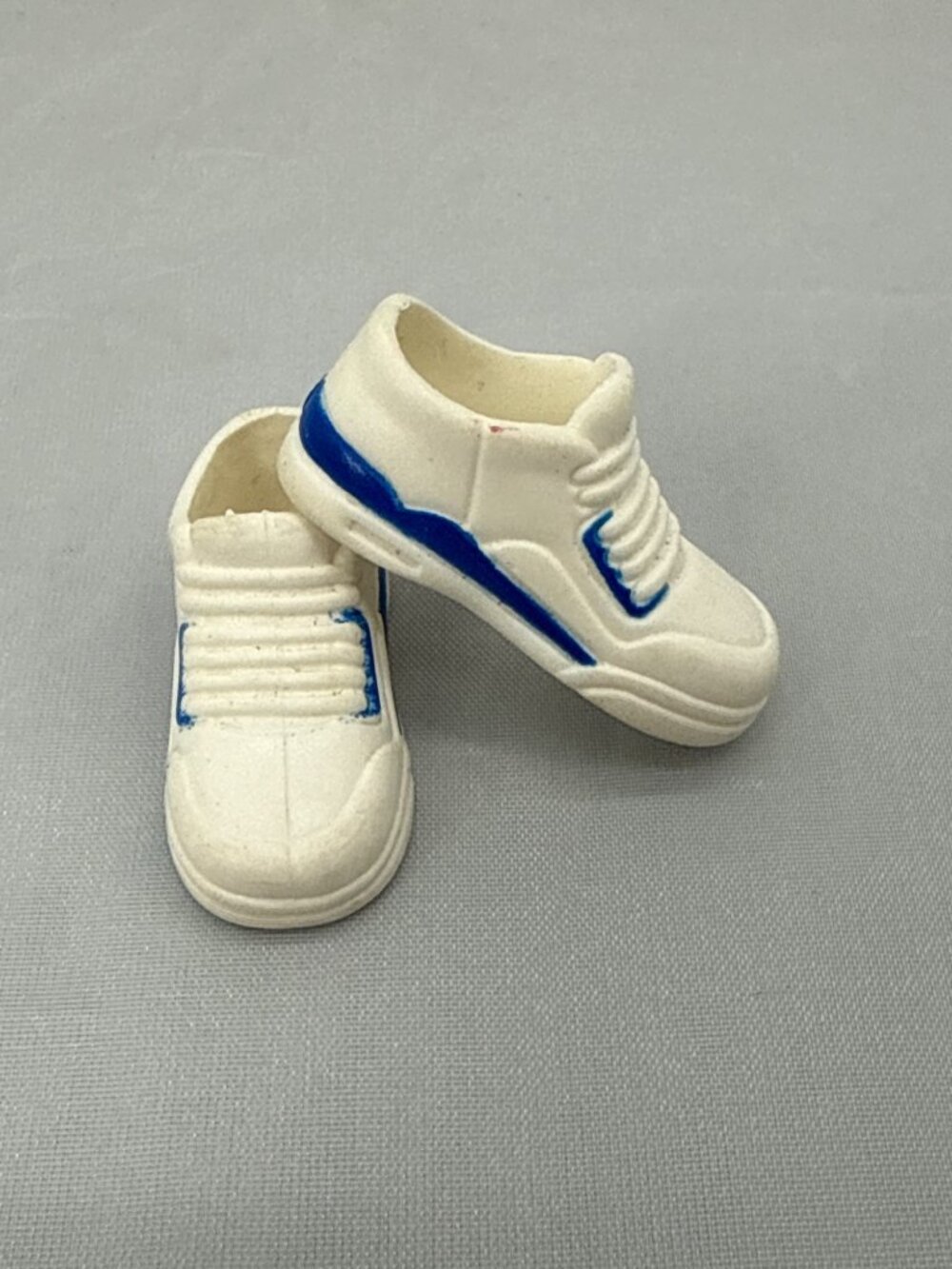 Vintage 80s Barbie Ken Doll White Blue Athletic Sneakers Shoes Cross Trainers